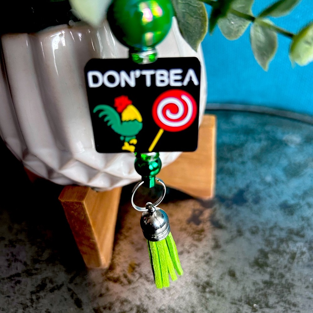 Don’t be a chicken lolli bag charm keychain